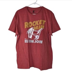 Vintage Elton John Red Rocket Man T-shirt Size Large